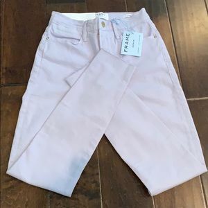 NWT FRAME LAVENDER JEANS SZ 23 HIGH RISE SKINNY